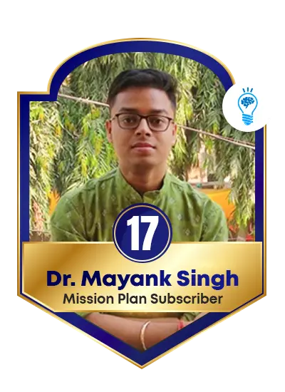 Dr. Mayank Singh Rank 17